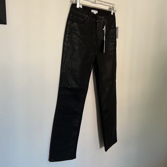 🎉HP🎉 NWT Good American Good Legs Straight Coated Jeans - Picture 12 of 15
